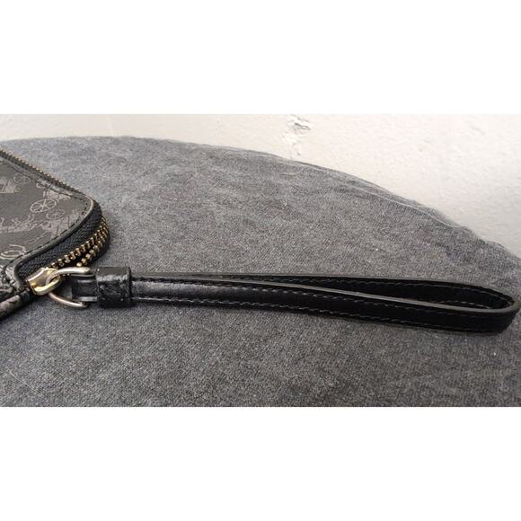 Coach corner zip black gray carriage wristlet wallet - Picture 4 of 11